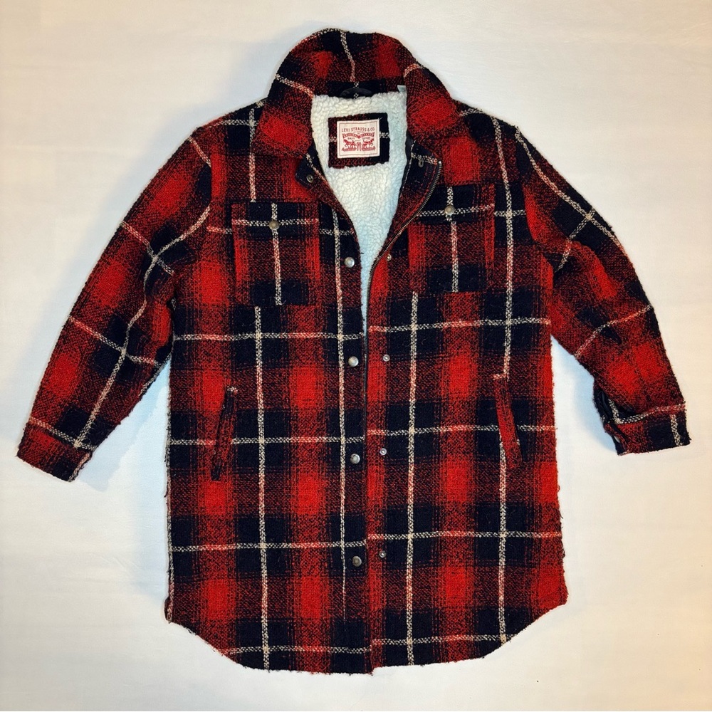 Levi's Red and Black Plaid Jacket